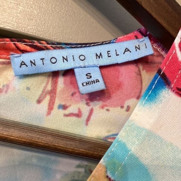 Antonio Melani Cap Sleeve Travel Floral Vacation Printed Sheath Dress Size Small - Picture 6 of 10
